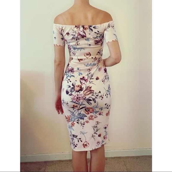 Missguided Bardot floral midi dress - Picture 5 of 7